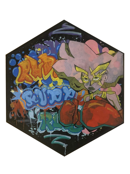 Graffiti Boxer Canvas Painting
