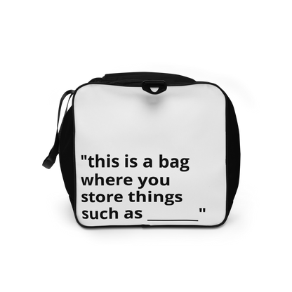 The Duffle Bag That Talks Back