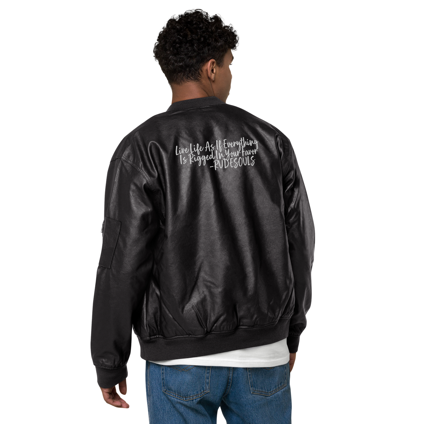 Live Life Faux Leather Jacket