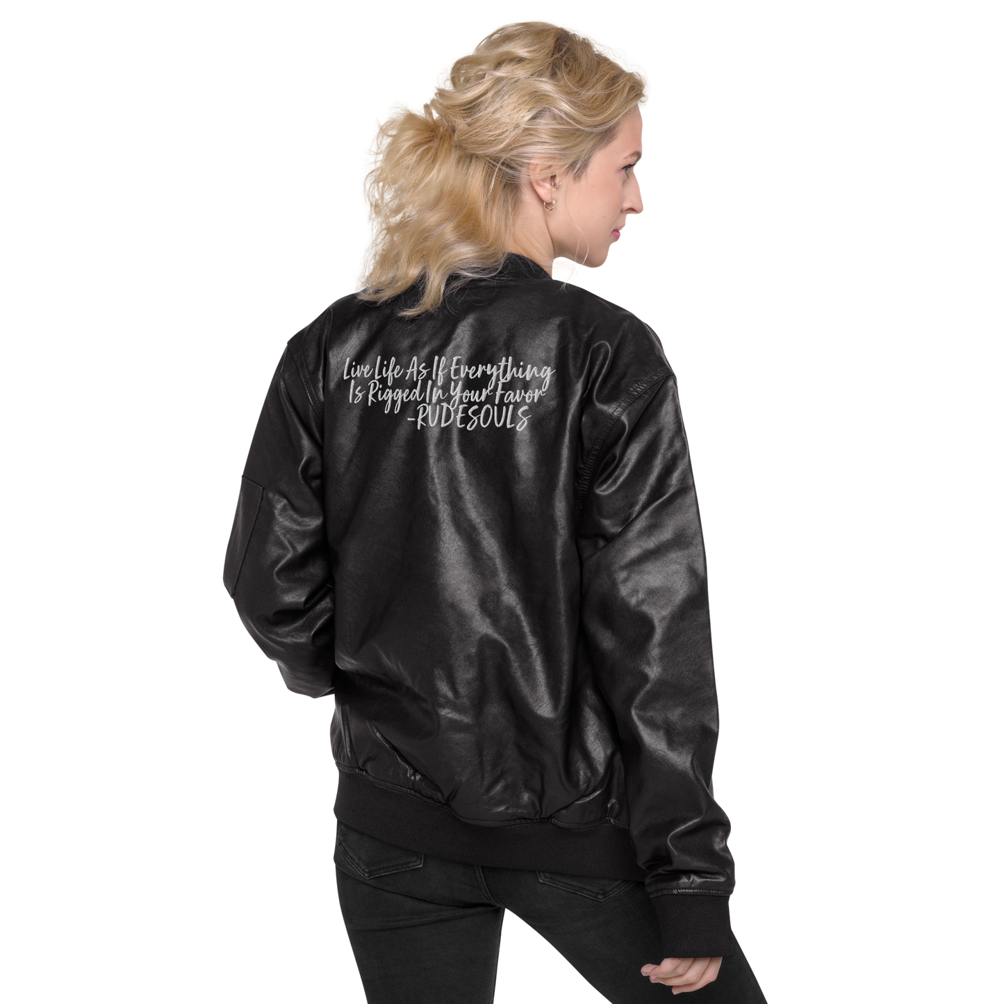 Live Life Faux Leather Jacket