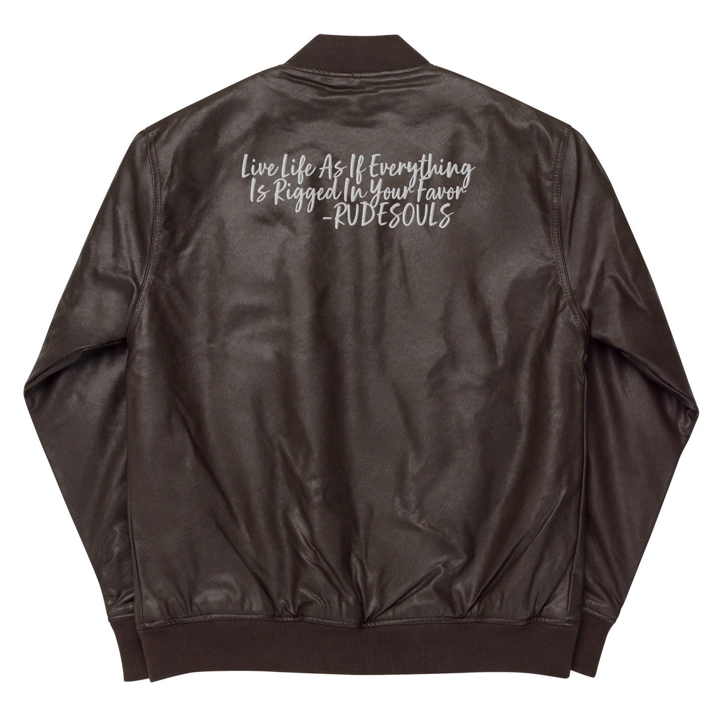 Live Life Faux Leather Jacket