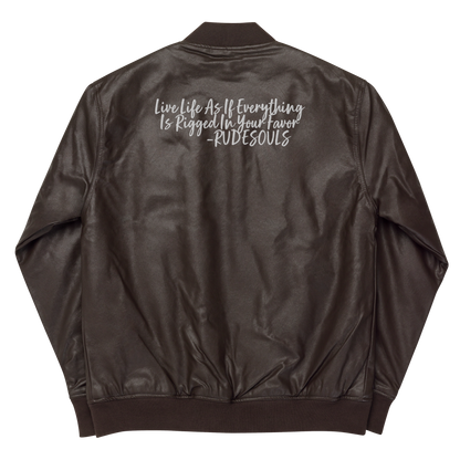 Live Life Faux Leather Jacket