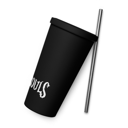 Rude Souls Insulated Tumbler With A Straw