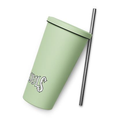 Rude Souls Insulated Tumbler With A Straw