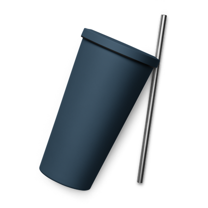 Rude Souls Insulated Tumbler With A Straw