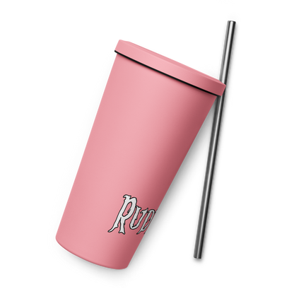 Rude Souls Insulated Tumbler With A Straw