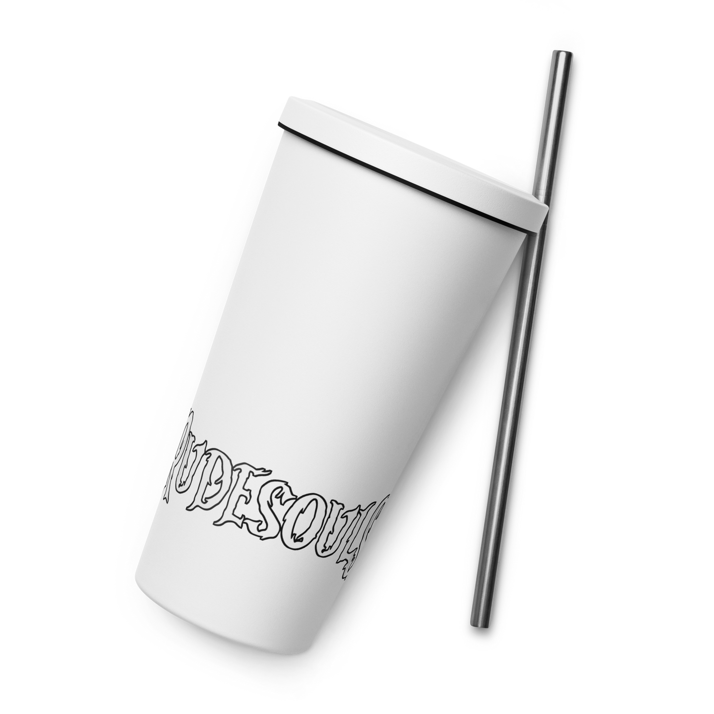 Rude Souls Insulated Tumbler With A Straw