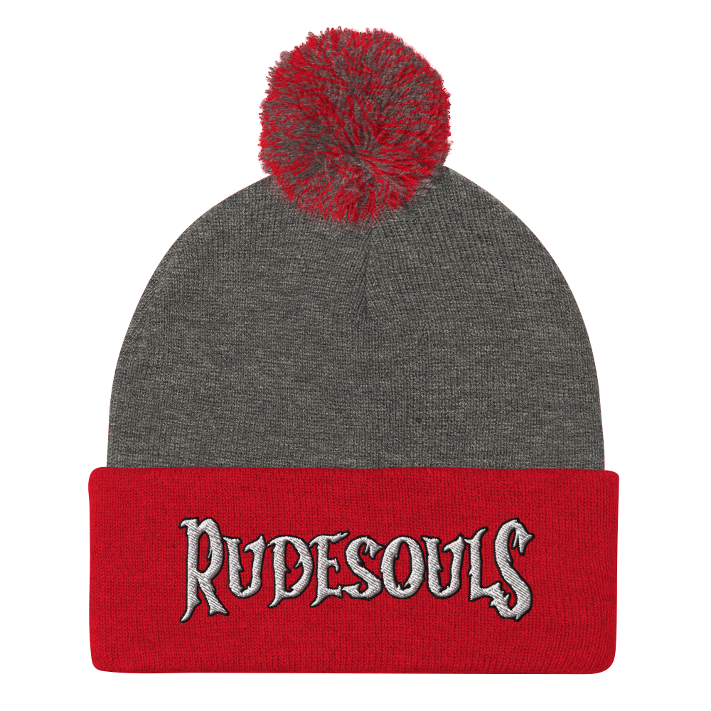 Rude Souls Pom-Pom Beanie