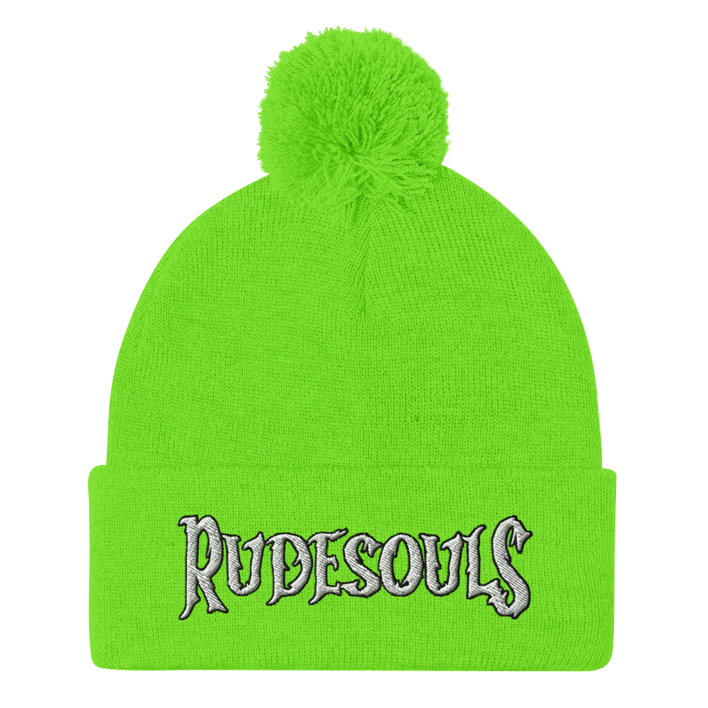 Rude Souls Pom-Pom Beanie