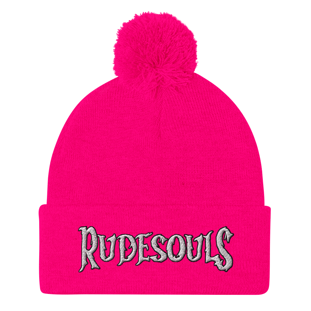 Rude Souls Pom-Pom Beanie