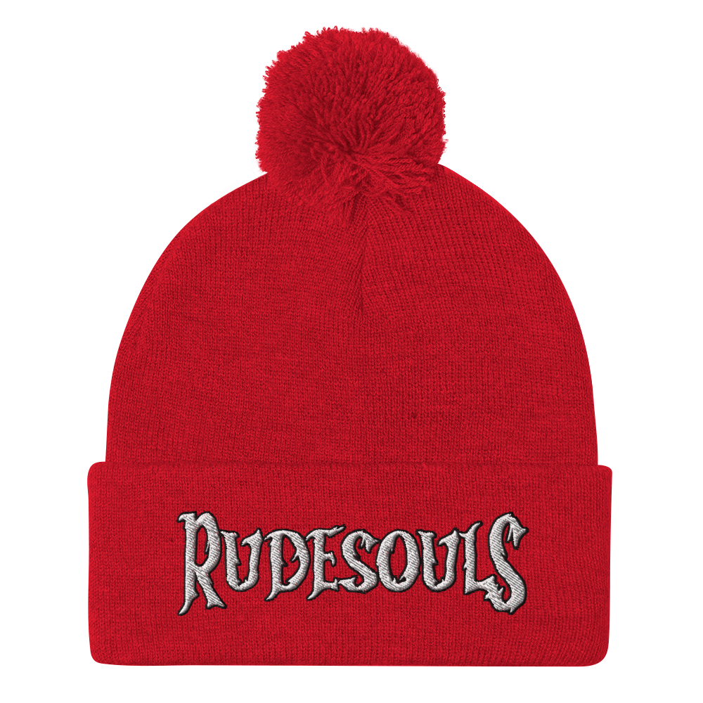 Rude Souls Pom-Pom Beanie