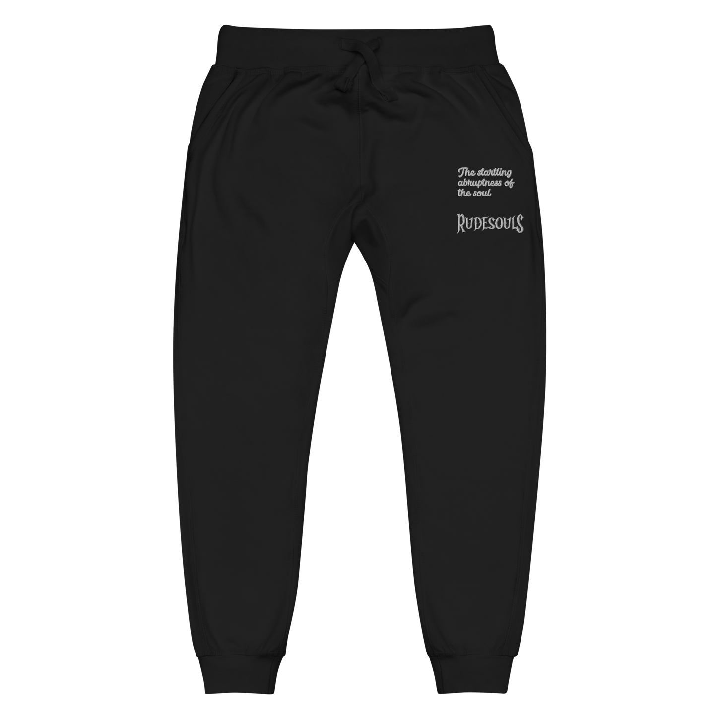 Rude Souls Embroidered Unisex Fleece Sweatpants