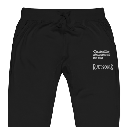 Rude Souls Embroidered Unisex Fleece Sweatpants