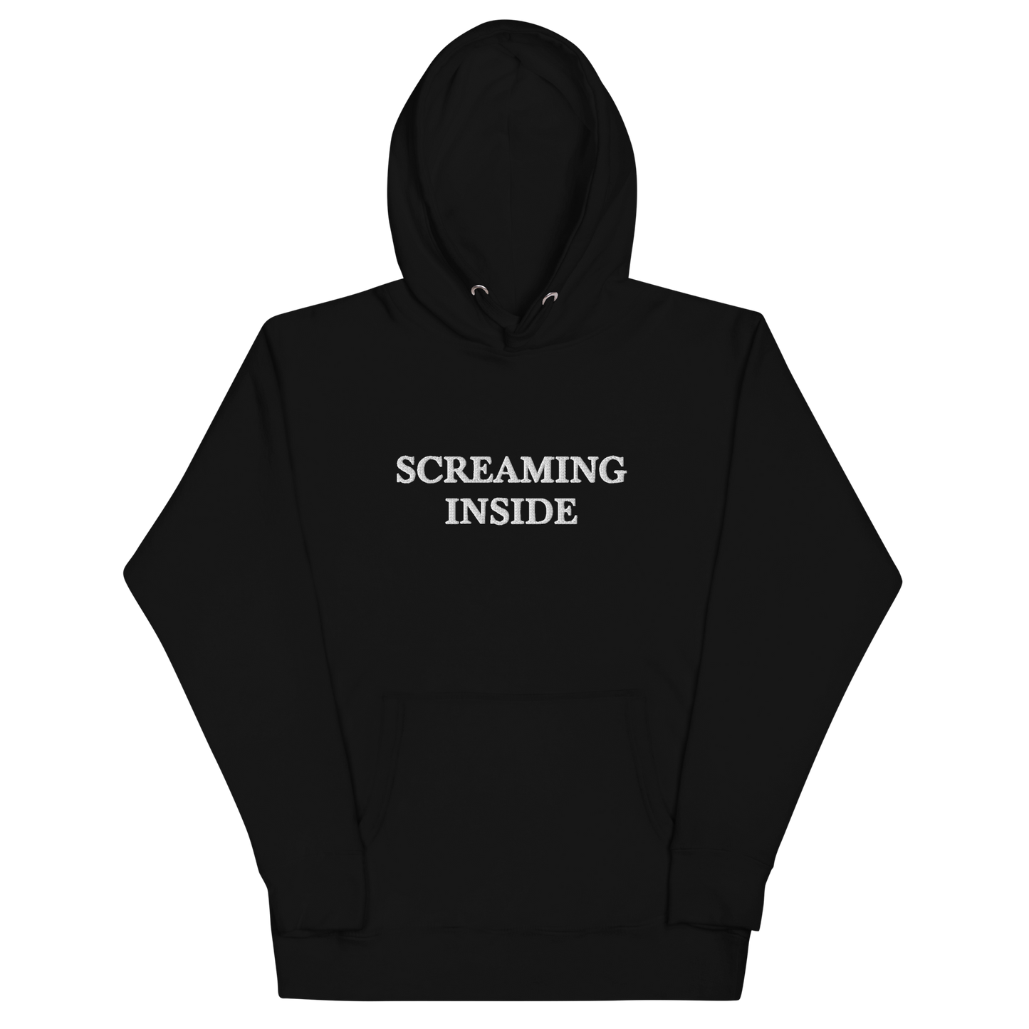 Screaming Inside Embroidered Hoodie