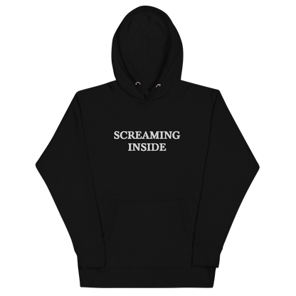 Screaming Inside Embroidered Hoodie