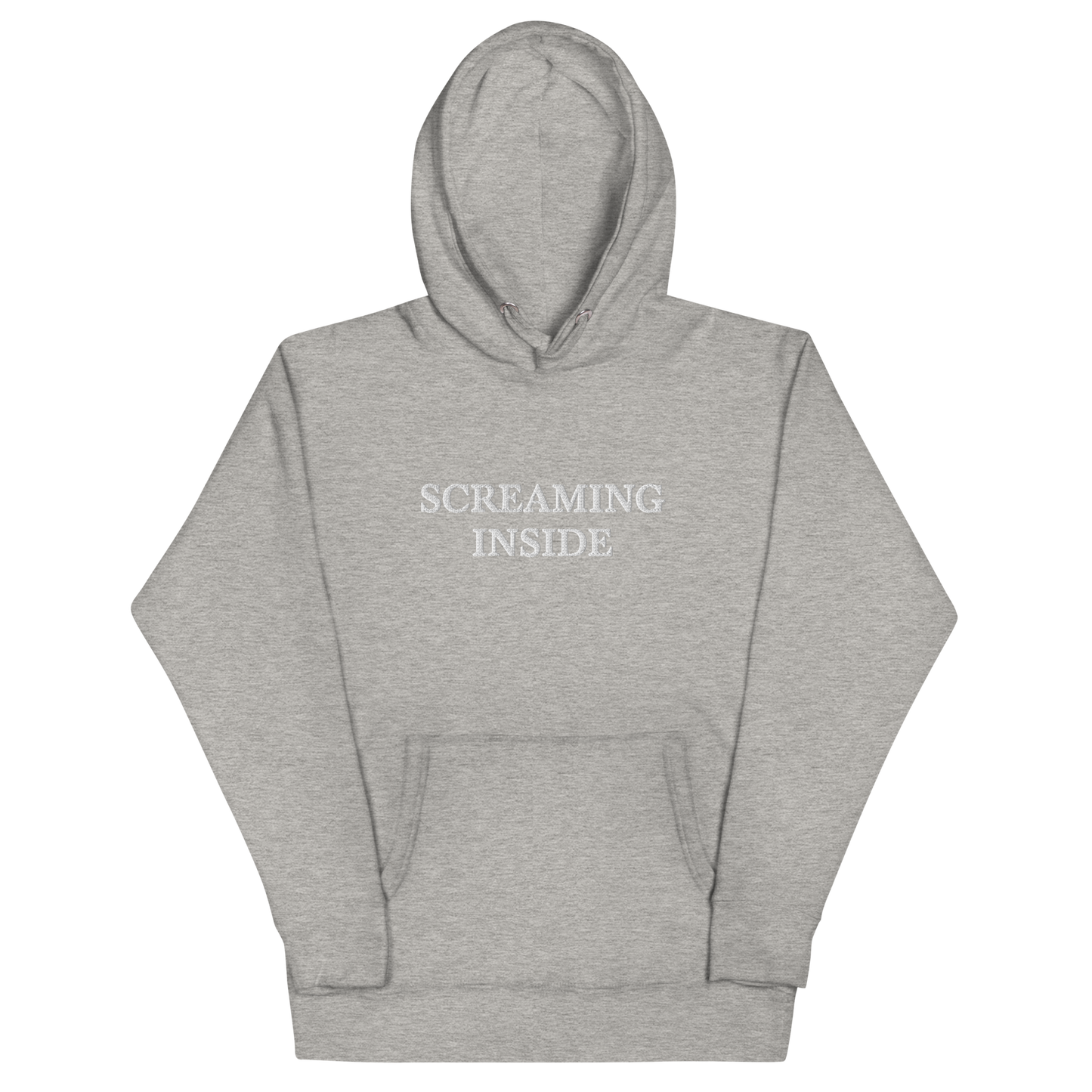 Screaming Inside Embroidered Hoodie