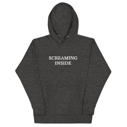 Screaming Inside Embroidered Hoodie