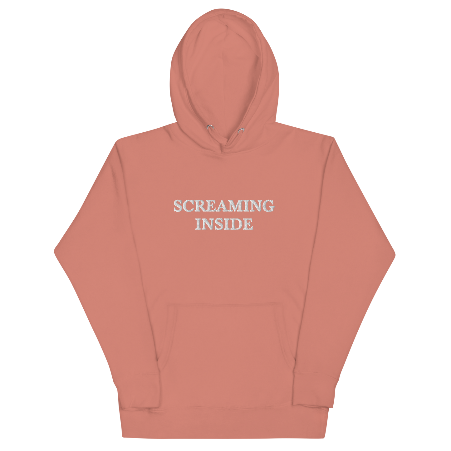 Screaming Inside Embroidered Hoodie