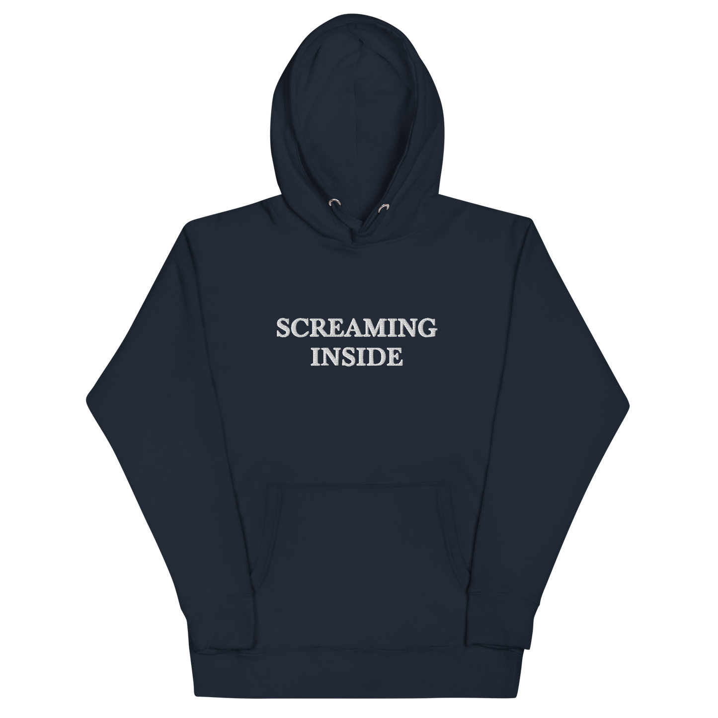 Screaming Inside Embroidered Hoodie