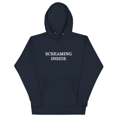 Screaming Inside Embroidered Hoodie