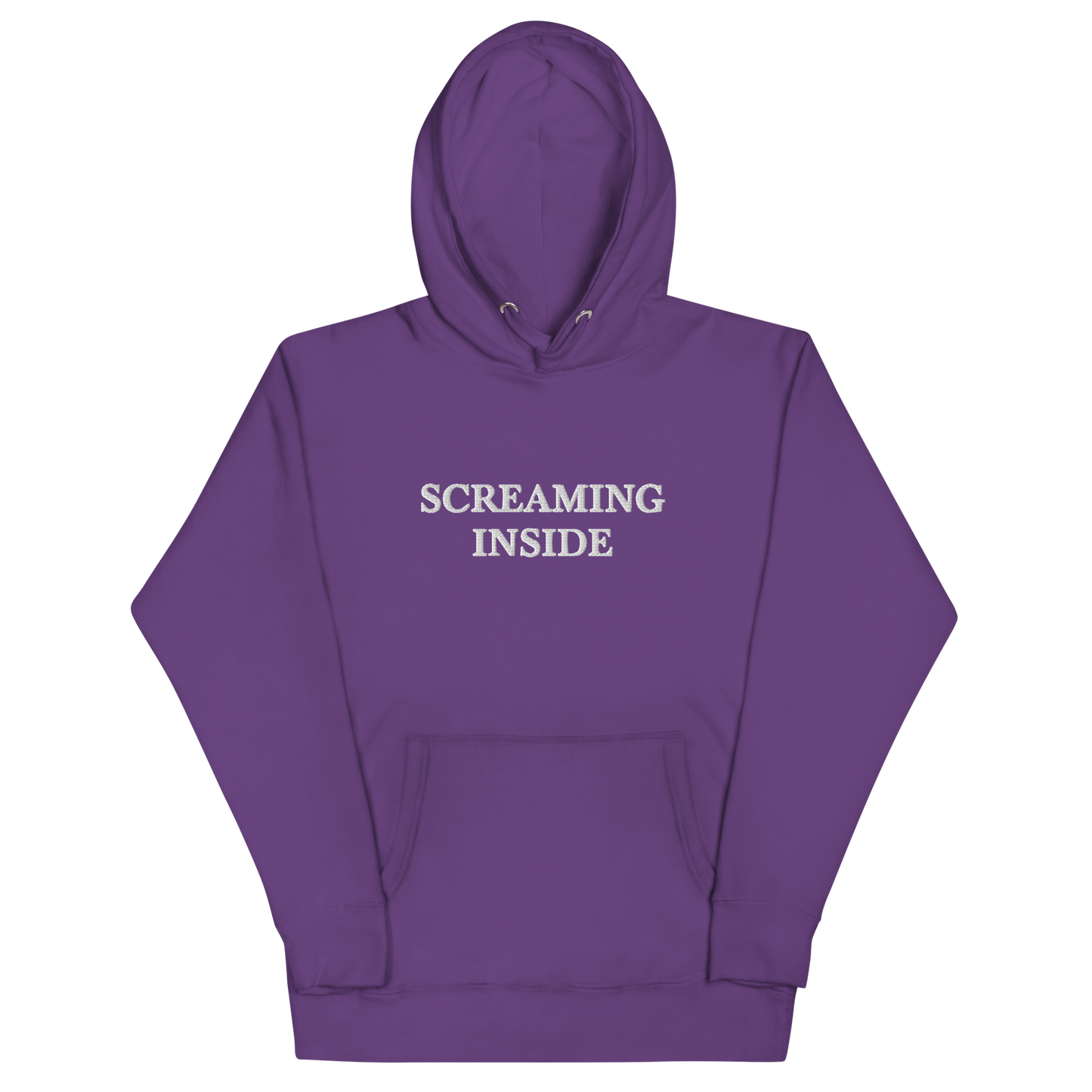 Screaming Inside Embroidered Hoodie