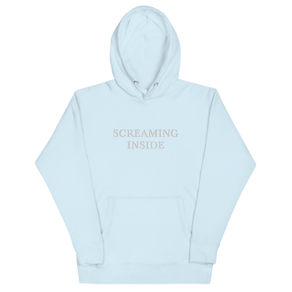 Screaming Inside Embroidered Hoodie