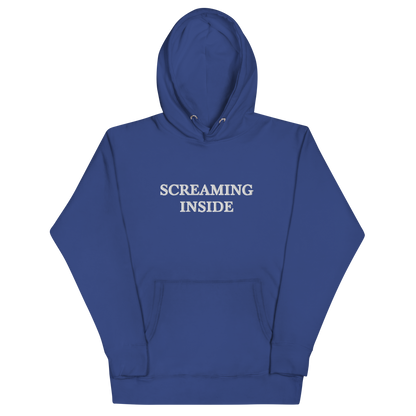 Screaming Inside Embroidered Hoodie