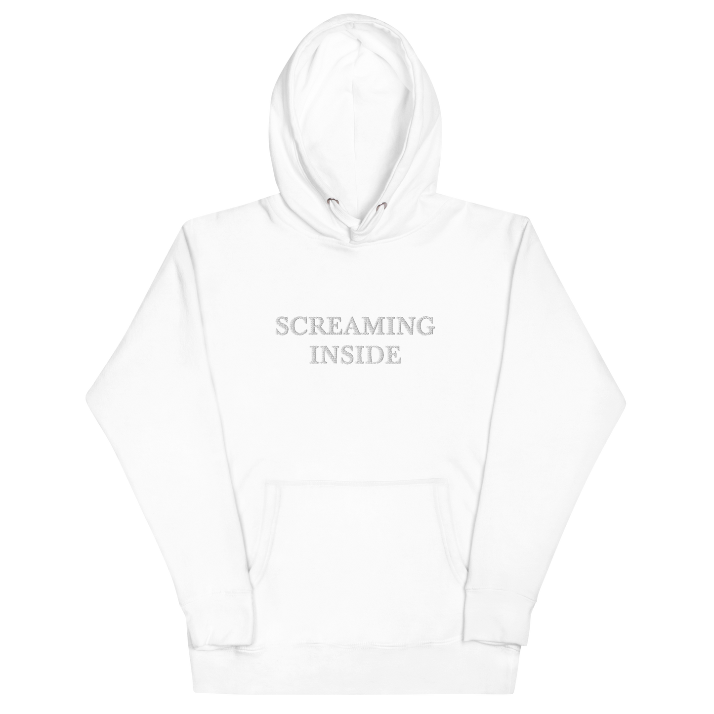 Screaming Inside Embroidered Hoodie